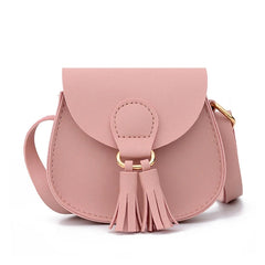 Girls Casual Tassel Shoulder Bag Crossbody Handbag Sweet PU Leather