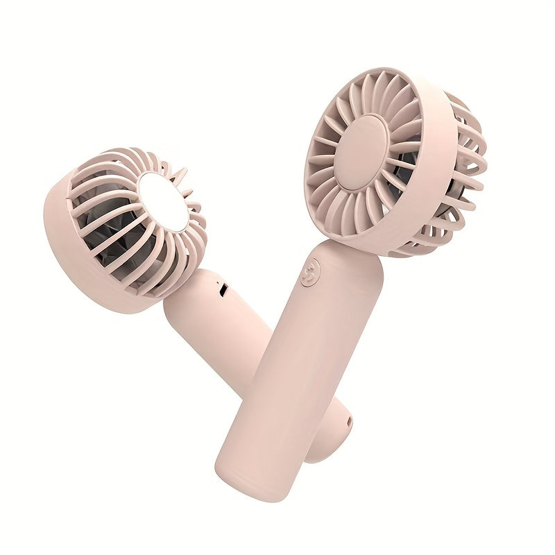 Mini Portable Double Blades Small Fan USB Rechargeable Fan