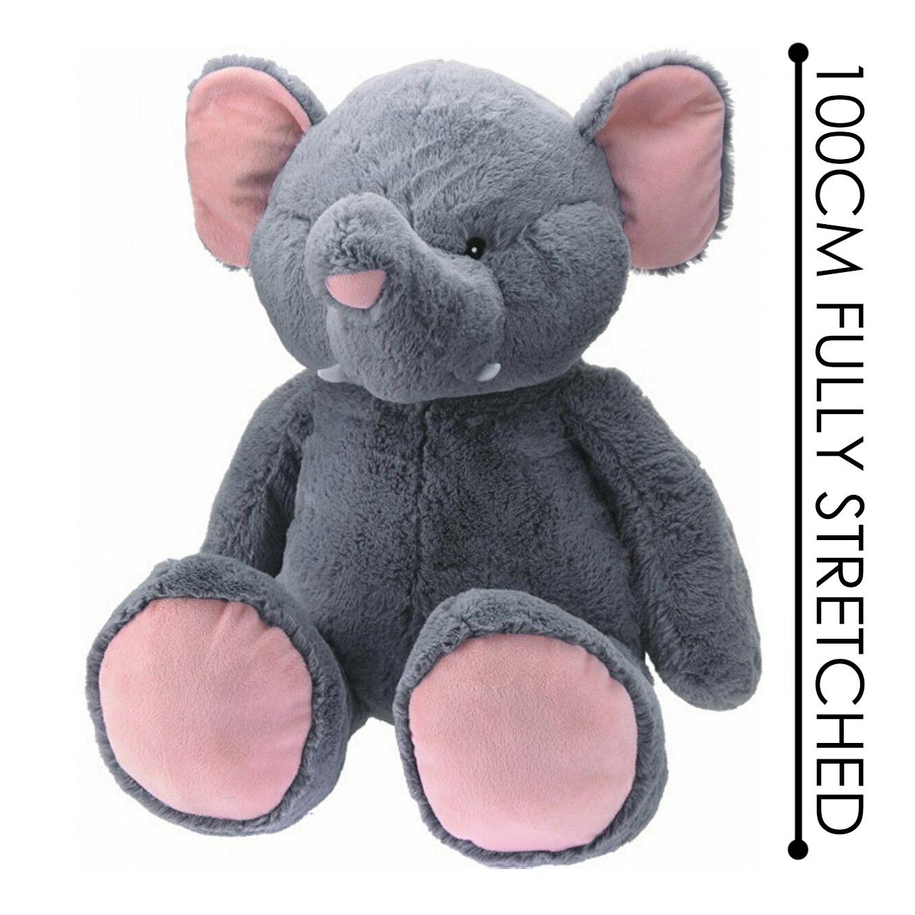 Jumbo Soft Plush Elephant Giant Cuddly Toy Stuffed Teddy