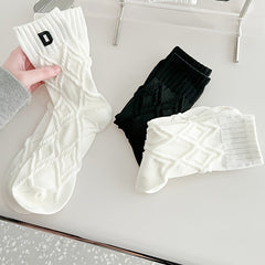 Argyle Textured Socks Women's Stockings & Hosiery