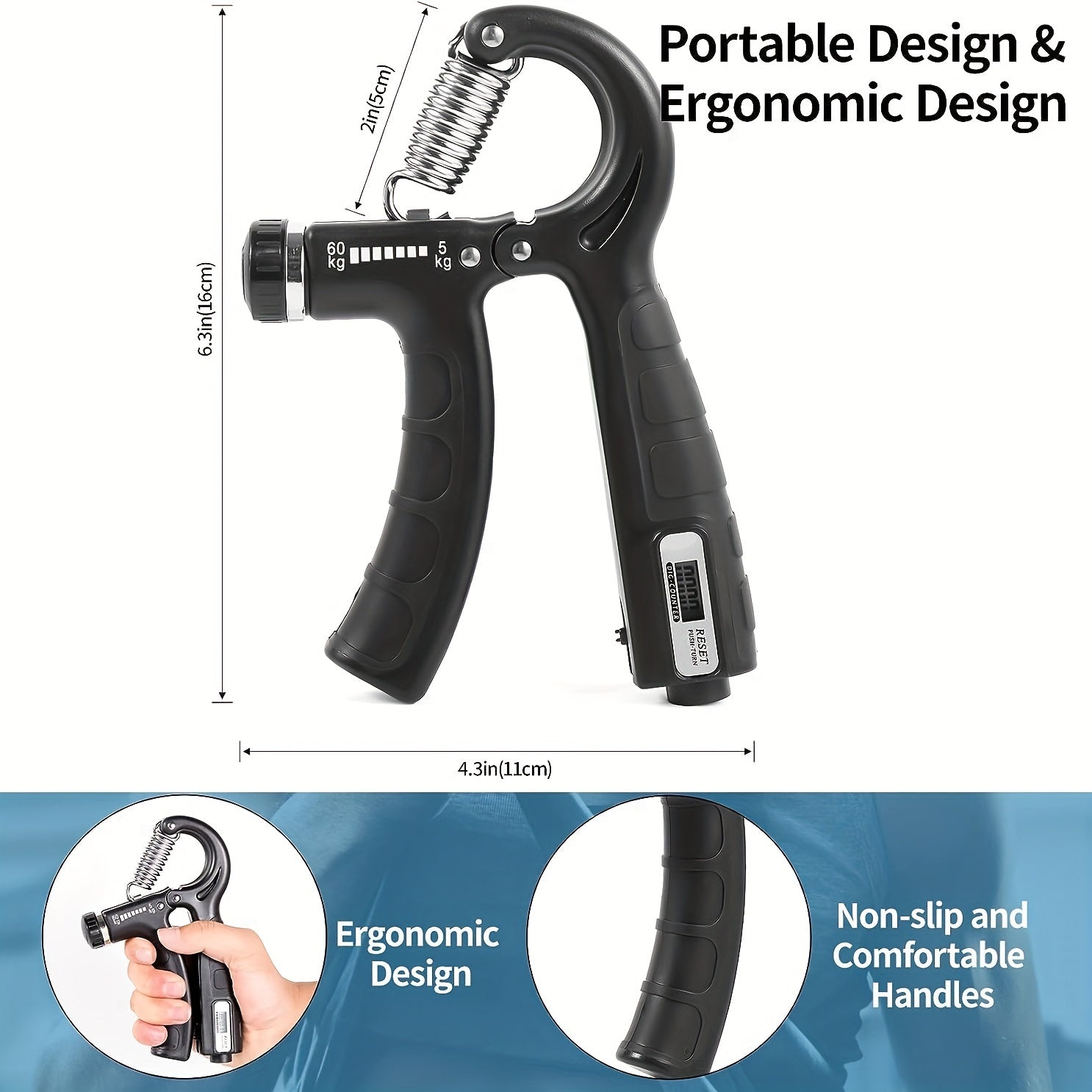 Hand Grip Strengthener 60KG Forearm Strengthener