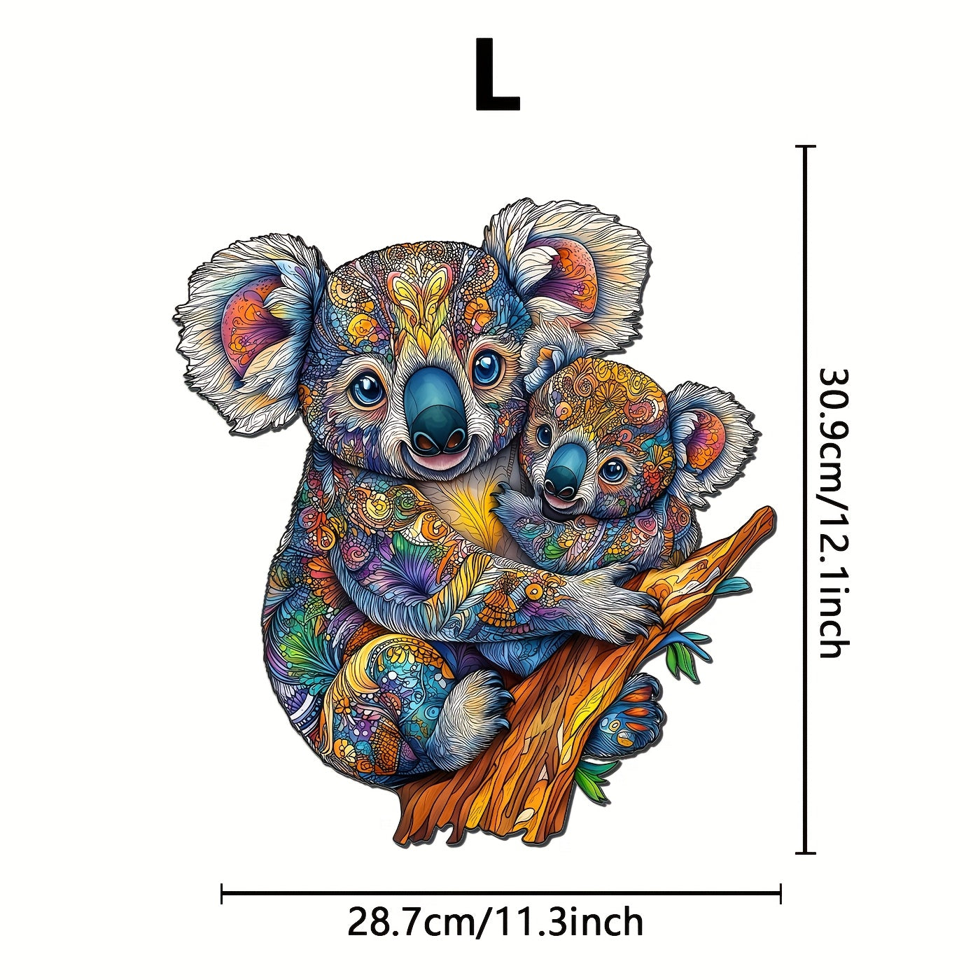 Koala Mother & Youngsters Wooden Puzzle Toy