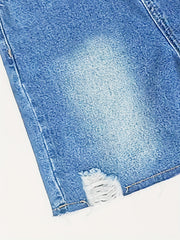 Boys Ripped Denim Shorts for Summer Outdoor
