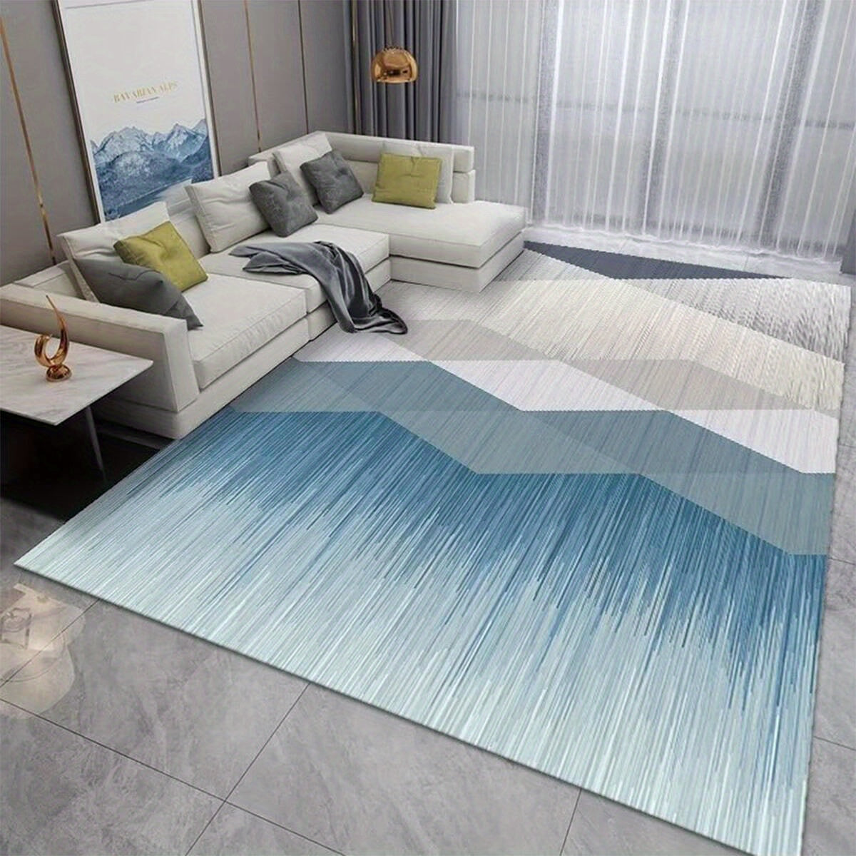 Large Area Rug Modern Crystal Velvet Non-slip Soft Rug