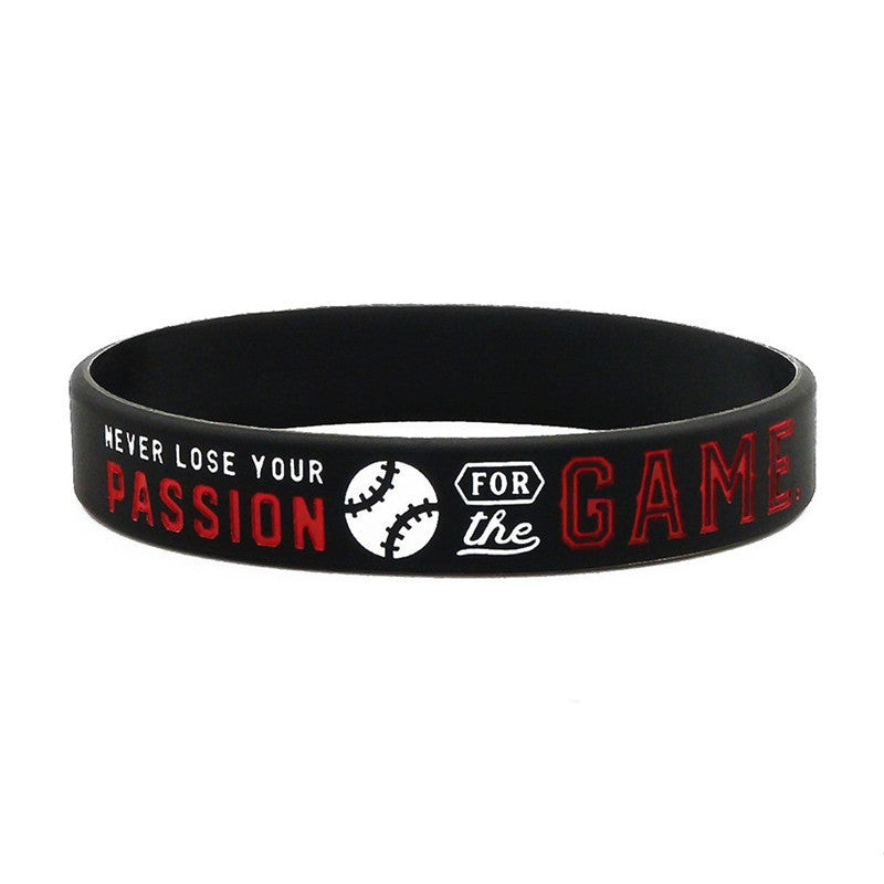 Motivational Baseball Silicone Bracelet for Teams & Players