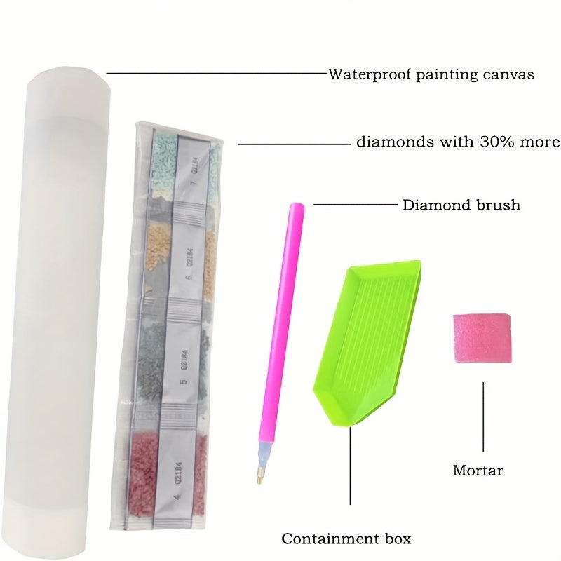 DIY Diamond Painting Forest Butterfly Landscape 5D Cube Round Full Diamond Kit