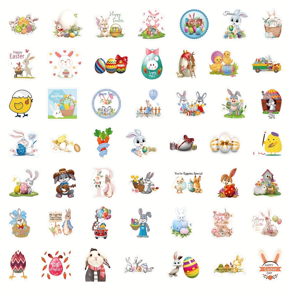 49Pcs Easter Egg Bunny Carrot Stickers Ideal Easter Gift