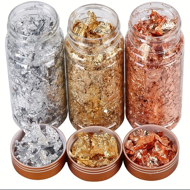 Metallic Foil Flakes Resin Mold Fillings Jewelry Making Crafts Slime Nail Art