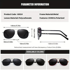 RoyalHot Pilot Frog Mirror Metal Polarized Sunglasses