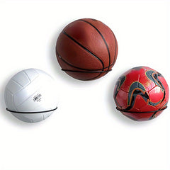Wall Mounted Basketball Storage Rack Iron Football Holder Space Saving Hanging