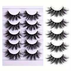 5 Pairs Fluffy Natural Mink False Eyelashes