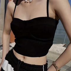 Sexy Backless Sleeveless Spaghetti Strap Crop Top