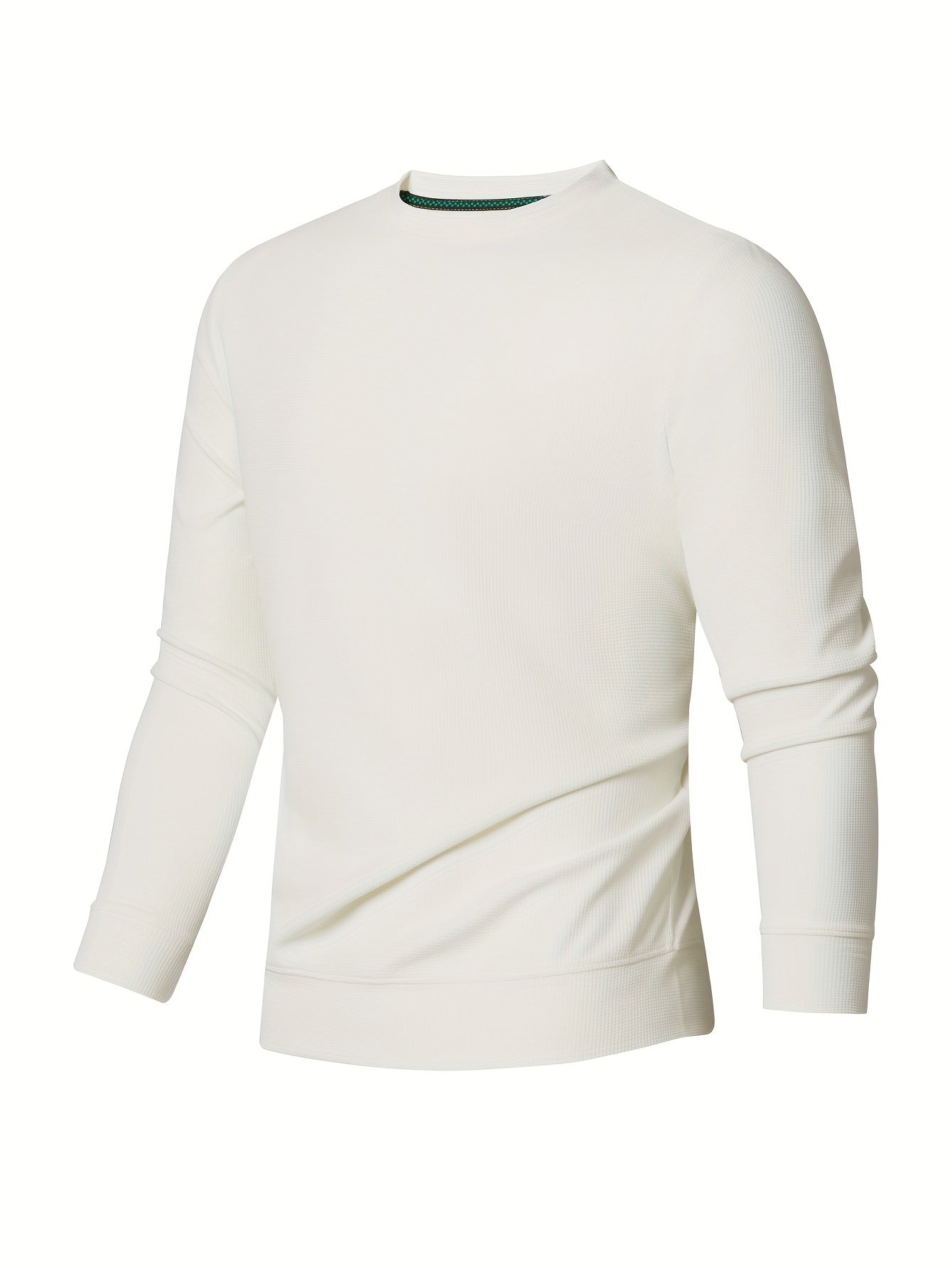 Men's Crew Neck Knit Sweatshirt Pullover Solid Tops