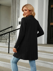 Cable Jacquard Long Sleeve Open Front Cardigan