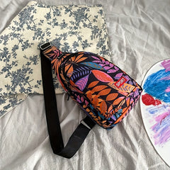 Colorful Printed Chest Bag for Outdoor Hiking
