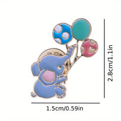 Animal Brooch Set for Girls Elephant Monkey Giraffe Balloon Pins