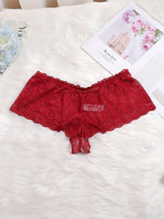 6 Pack Plus Size Sexy Briefs Set Women's Floral Lace Breathable Panties