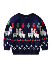 Boys Christmas Alpaca Knit Sweater