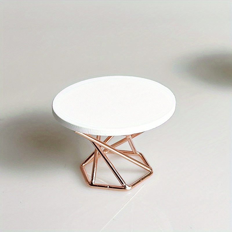 1:12 Scale Tea Table with Chairs for Dollhouse Decor - Tea Party Furniture