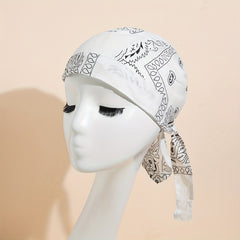 Unisex Paisley Print Durag Skull Cap Hip Hop Biker Motorcycle Bandana
