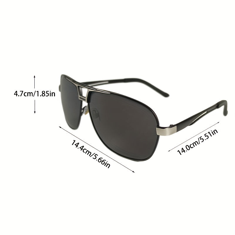 Men's Polarized Sunglasses Metal Frame Mirrors