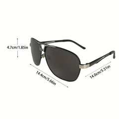 Men's Polarized Sunglasses Metal Frame Mirrors