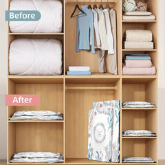 6pcs Vacuum Compression Storage Bag for Clothes Blankets Shirts