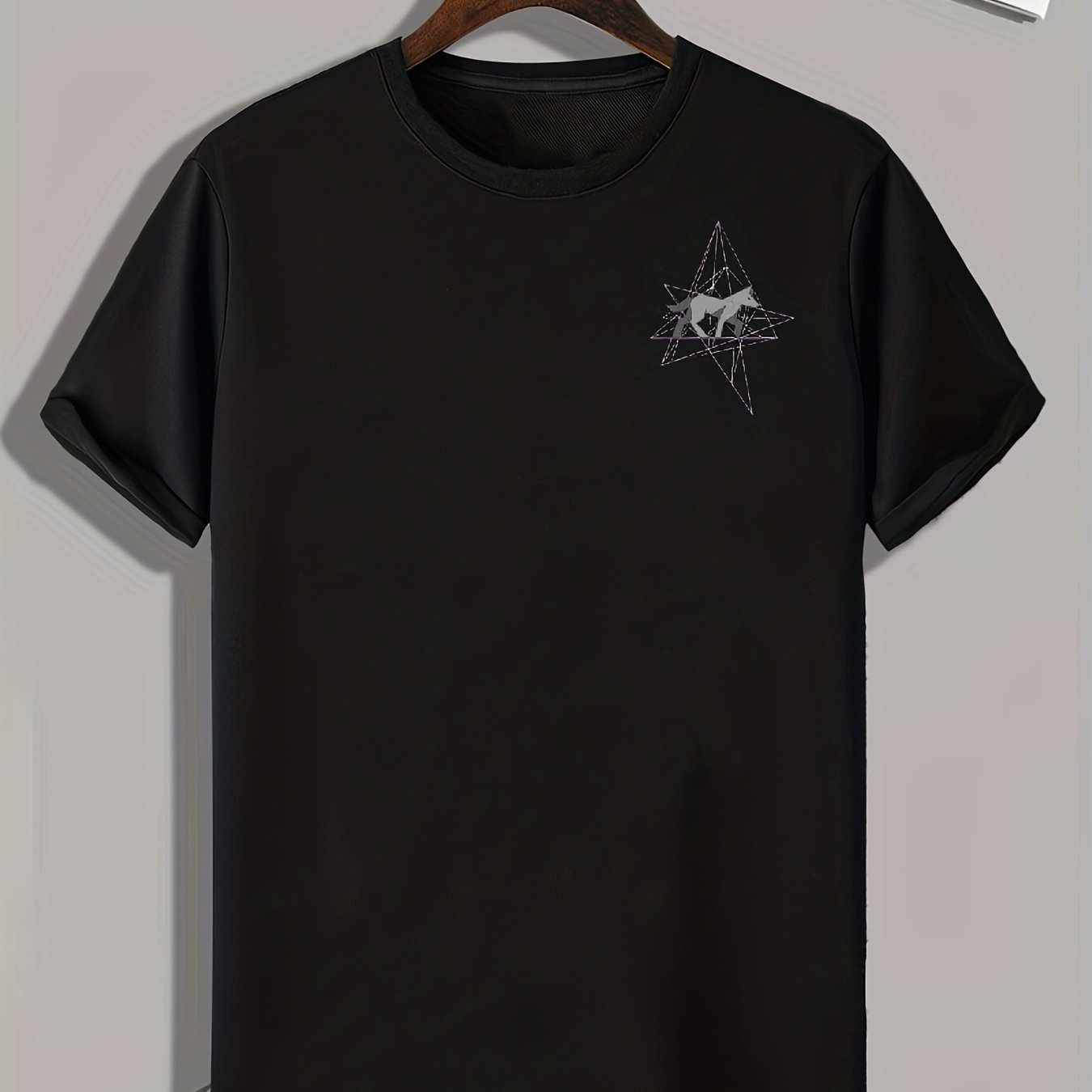 Men's Animal & Geometric Print Comfy T-shirt for Outdoor Summer