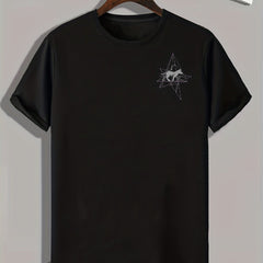 Men's Animal & Geometric Print Comfy T-shirt for Outdoor Summer