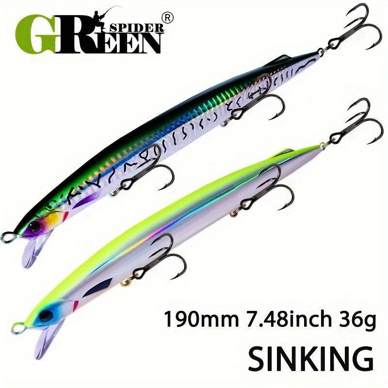 200mm 38g Minnow Fishing Lure Hard Bait Jerkbait for Seabass Tuna
