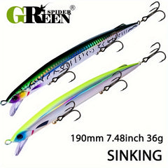 200mm 38g Minnow Fishing Lure Hard Bait Jerkbait for Seabass Tuna