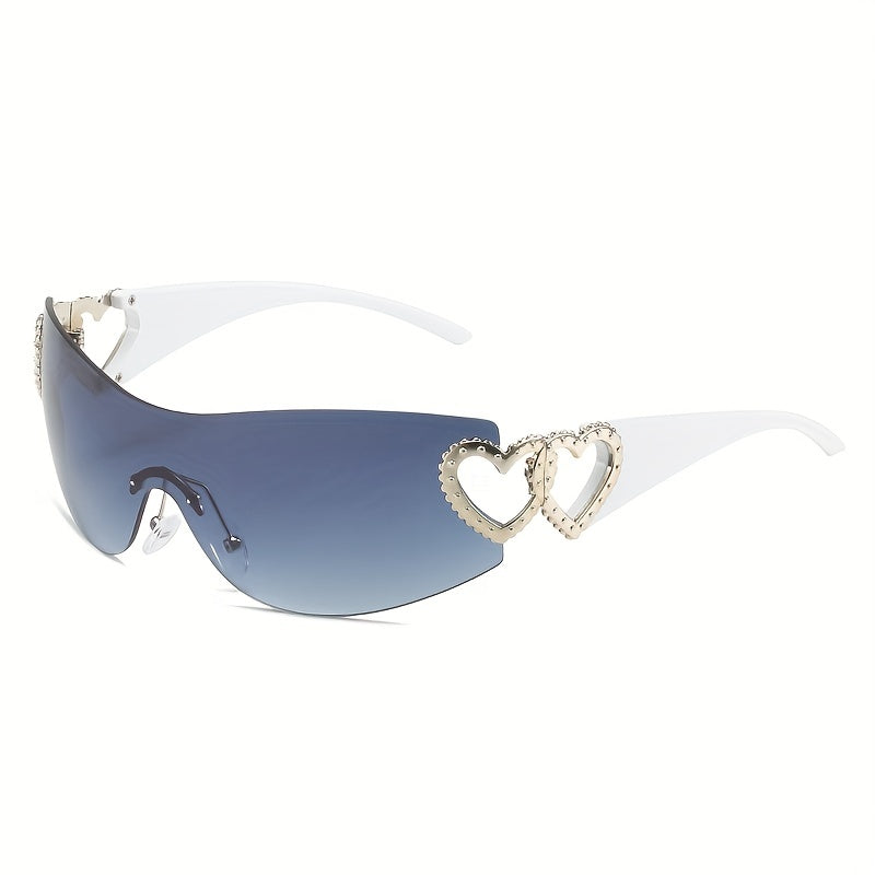 Y2K Gradient Heart Hollow Sunglasses UV400