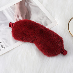 Winter Plush Sleep Eye Mask Blackout Breathable Comfortable Rest
