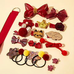 18pcs Girls Bow Hair Card Hair Clip Set Christmas Birthday Gift