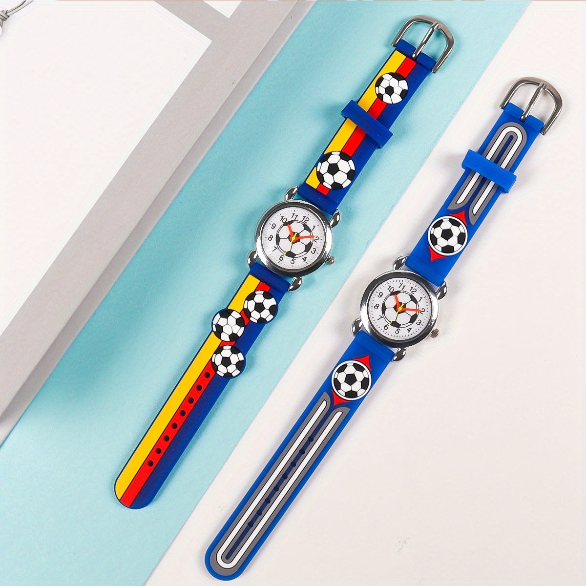 2pcs Boys' Sports Quartz Watches Mixed Casual Student Electronic Wristwatch