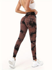 Tie Dye Yoga Workout Pants Stretch Leggings Women's Activewear
