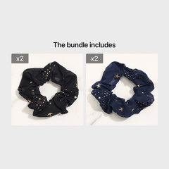 Star Hair Scrunchies Elastic Hair Bands Ponytail Hair Ties