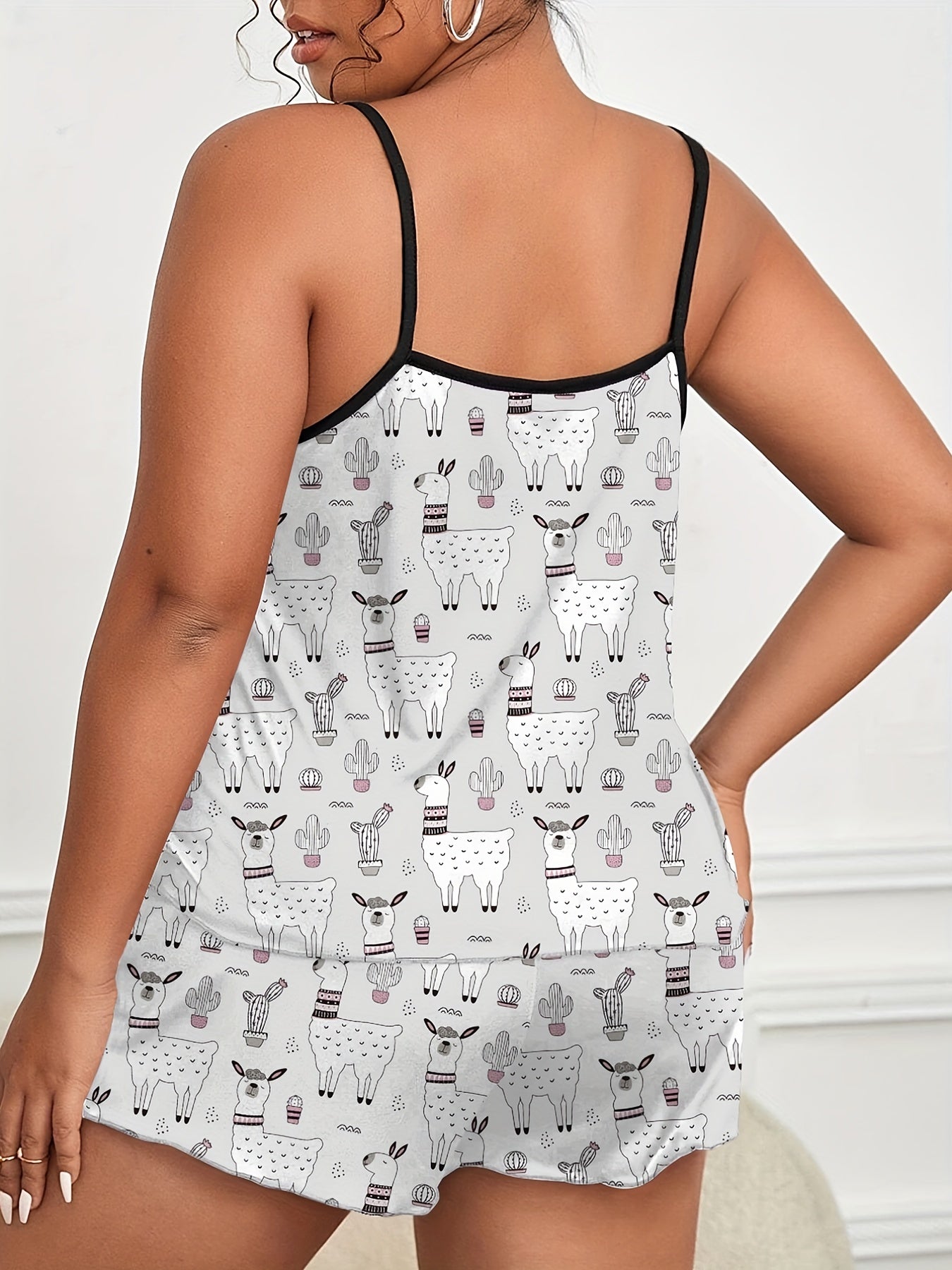 Alpaca & Cactus Print Pajama Set