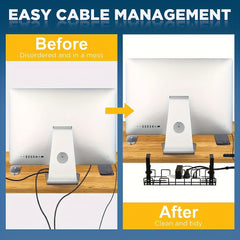 Desktop Cable Organizer Tray - Wire Management Rack