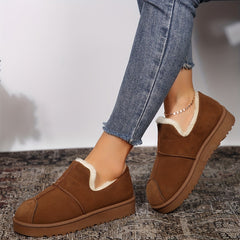 Women's Winter Snow Shoes Warm and Comfortable Solid Ankle Boots