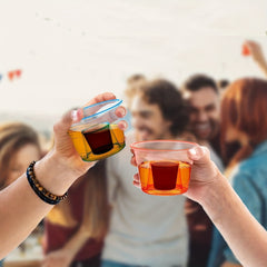 25 Double Fluted Depth Bomb Cups - Soft Plastic Cups - 1 oz Inside, 3 oz Outside