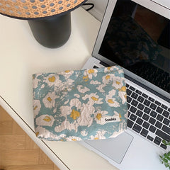 Floral Pattern Makeup Pouch Zipper Roomy Style Makeup Bag