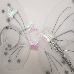 Fairy Butterfly Wings Headband Wand Set Halloween Costume Props