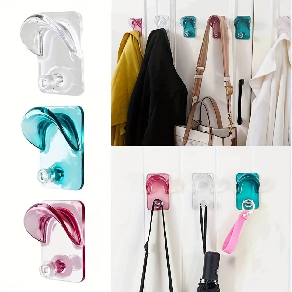 Non Marking Clothes Hook Wall Hanging Hanger Bedroom Door Back Storage Rack