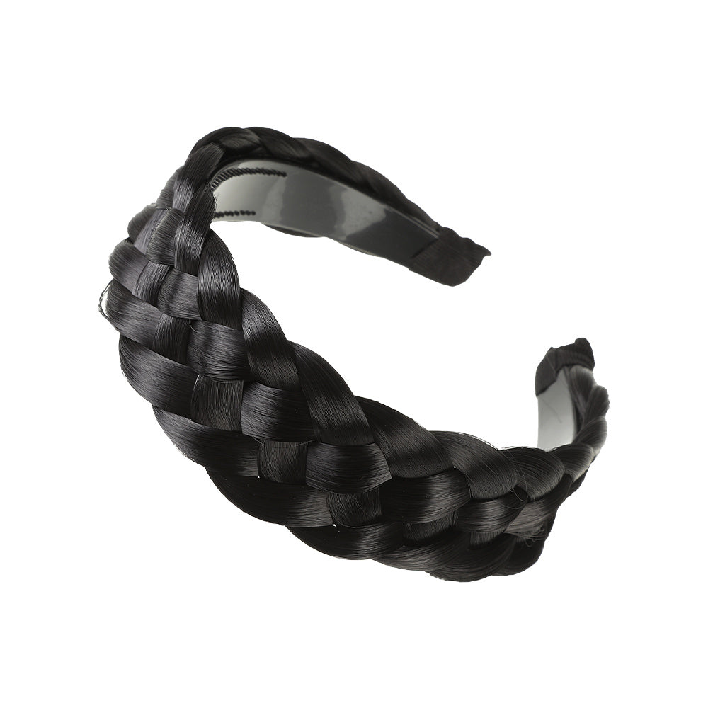 Synthetic Braided Hairband Wide Plaited Braids Headband