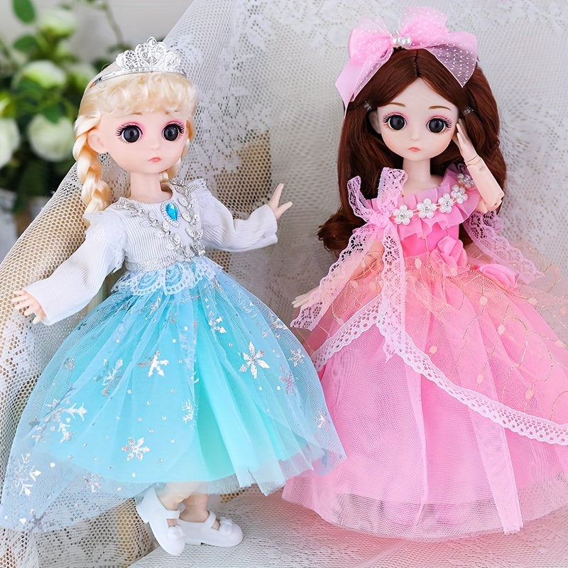 8in Doll Set Girl Toy Surprise Doll with Dress Pink Party Gift for Girls