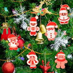 6 Gingerbread Man Christmas Tree Pendants Home Decor