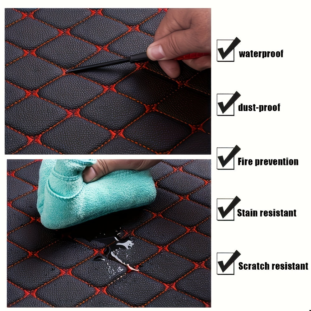 5pc Car Floor Mats Universal Waterproof Full Set Auto Rugs Leather C