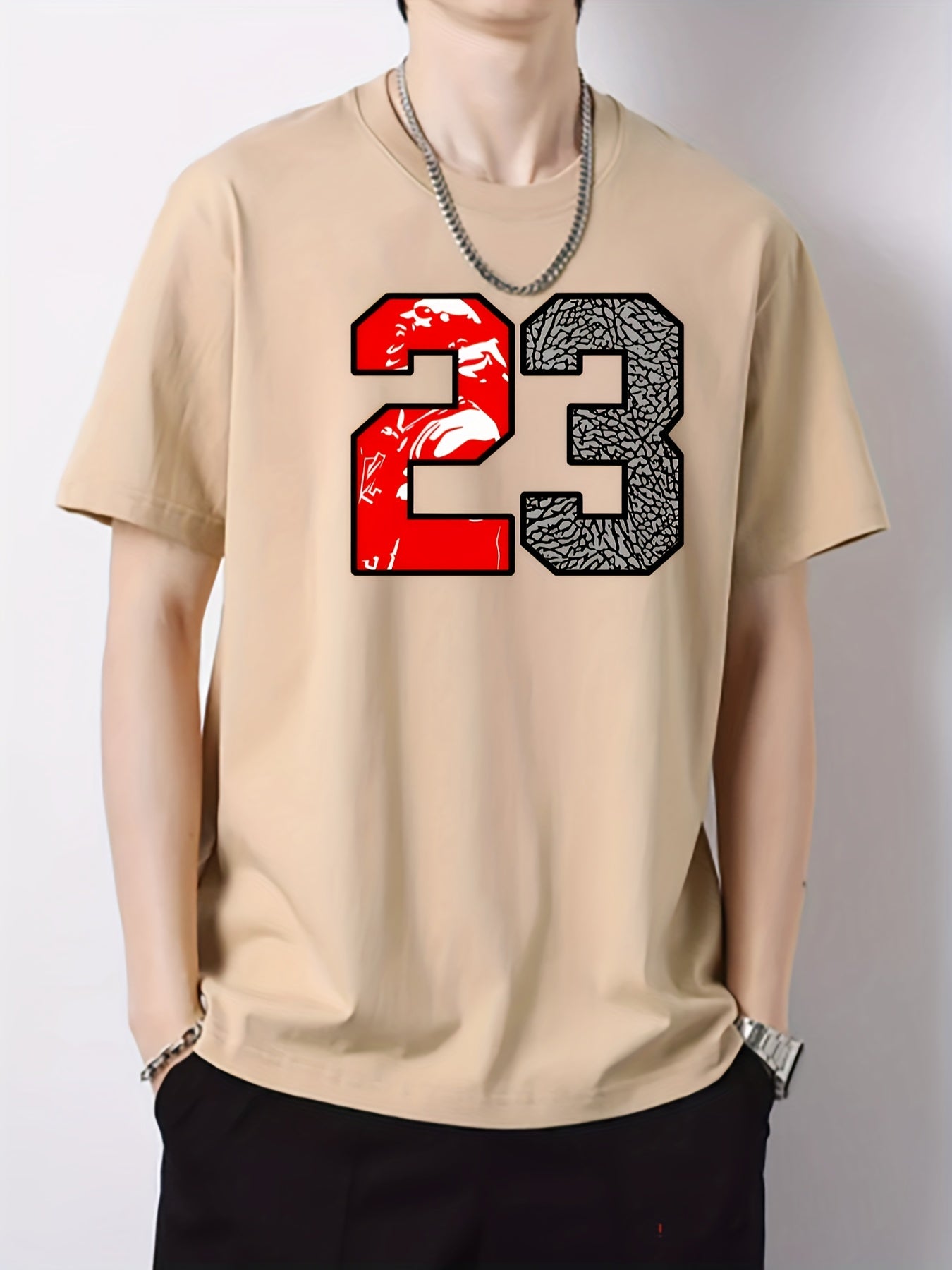Men's Cotton Graphic Crew Neck Active T shirt Casual Comfy Tees For Summer