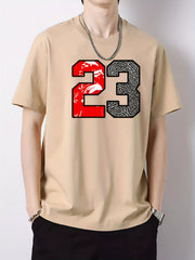 Men's Cotton Graphic Crew Neck Active T shirt Casual Comfy Tees For Summer